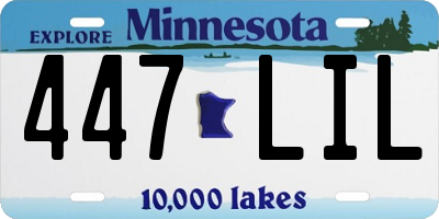 MN license plate 447LIL