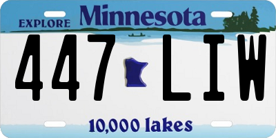 MN license plate 447LIW