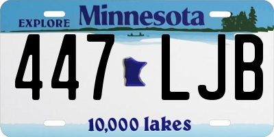 MN license plate 447LJB