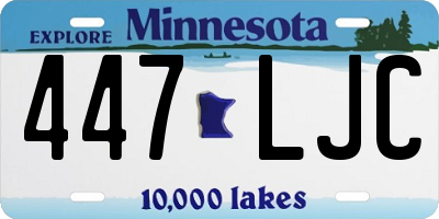 MN license plate 447LJC