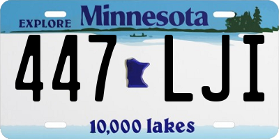 MN license plate 447LJI