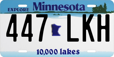 MN license plate 447LKH