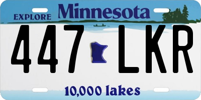 MN license plate 447LKR