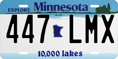 MN license plate 447LMX