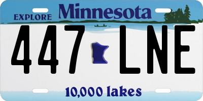 MN license plate 447LNE