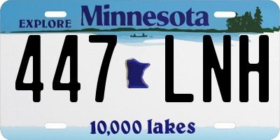 MN license plate 447LNH