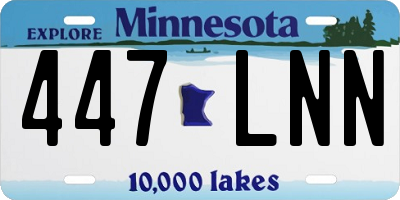 MN license plate 447LNN