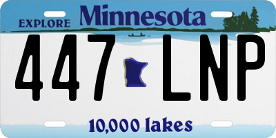 MN license plate 447LNP