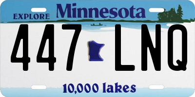 MN license plate 447LNQ