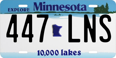 MN license plate 447LNS