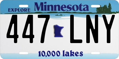 MN license plate 447LNY