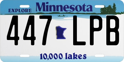 MN license plate 447LPB