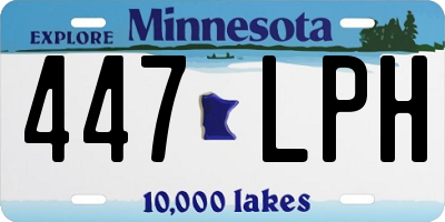 MN license plate 447LPH