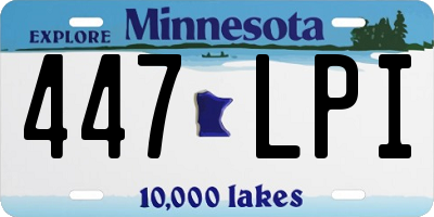 MN license plate 447LPI