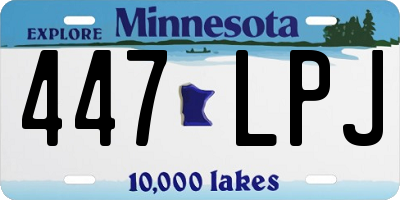 MN license plate 447LPJ