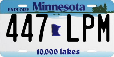MN license plate 447LPM