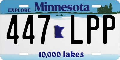 MN license plate 447LPP