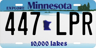 MN license plate 447LPR
