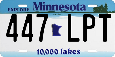 MN license plate 447LPT
