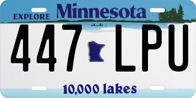 MN license plate 447LPU