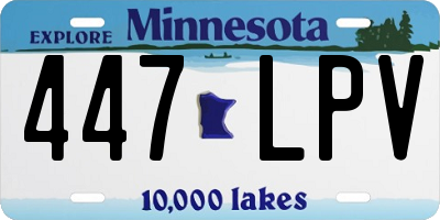 MN license plate 447LPV