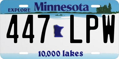 MN license plate 447LPW
