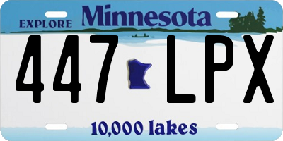 MN license plate 447LPX
