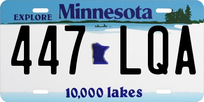 MN license plate 447LQA