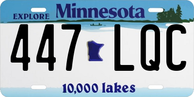 MN license plate 447LQC