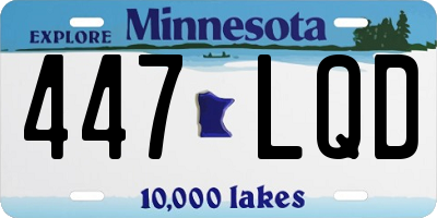 MN license plate 447LQD