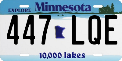 MN license plate 447LQE