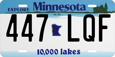 MN license plate 447LQF
