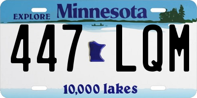 MN license plate 447LQM