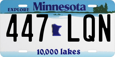 MN license plate 447LQN