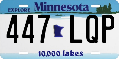 MN license plate 447LQP