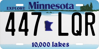 MN license plate 447LQR