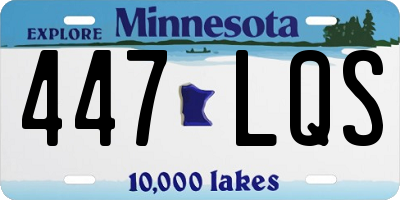 MN license plate 447LQS
