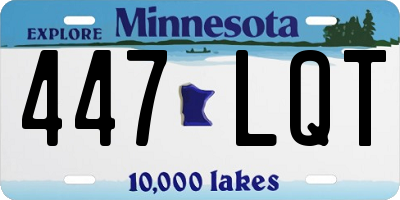 MN license plate 447LQT