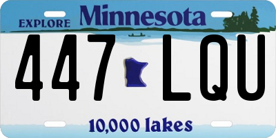 MN license plate 447LQU