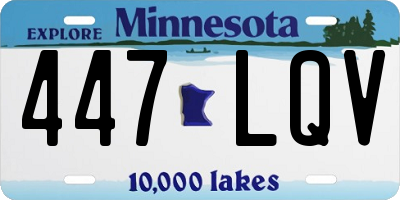 MN license plate 447LQV