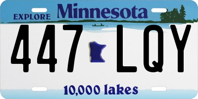 MN license plate 447LQY