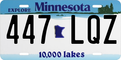 MN license plate 447LQZ