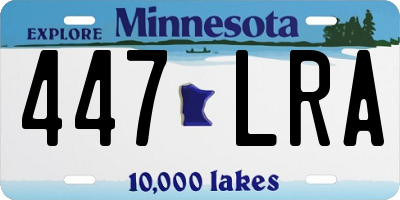 MN license plate 447LRA
