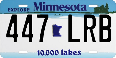 MN license plate 447LRB