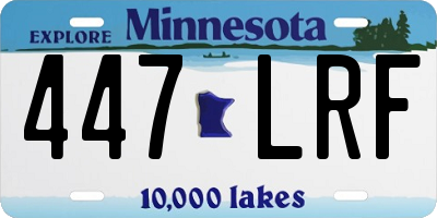 MN license plate 447LRF