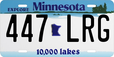 MN license plate 447LRG