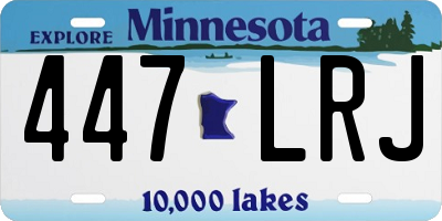MN license plate 447LRJ