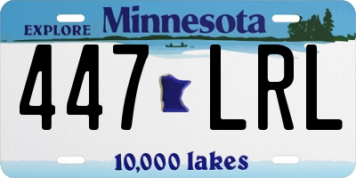 MN license plate 447LRL