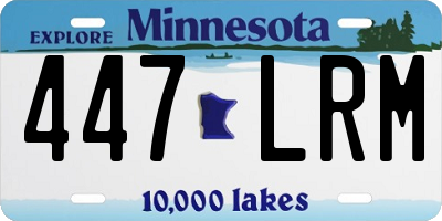 MN license plate 447LRM