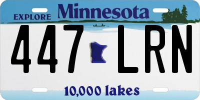 MN license plate 447LRN